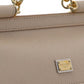 Small Sicily Bag in Dauphine Calfskin - Nude