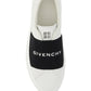 Sneakers In Leather With Givenchy Webbing - Black / White