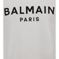 Cotton Printed Balmain Paris Logo T-shirt - White