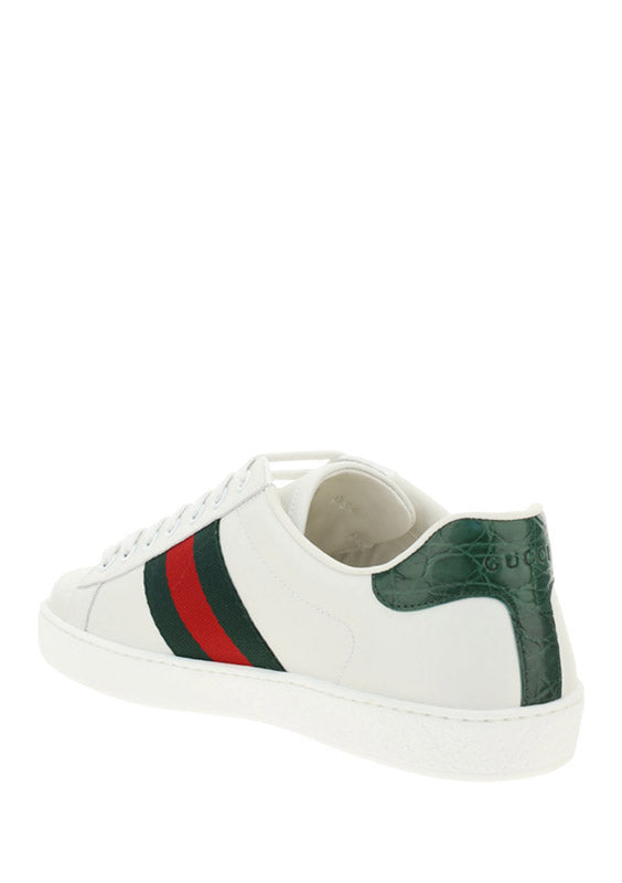 Ace Leather Sneakers - White/Green