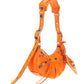 Le Cagole XS Shoulder Bag Crocodile Embossed - Orange