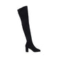 Golden Walk Over-the-knee Boot in Stretch Fabric 70mm - Black