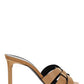 Tribute Heeled Mules In Vegetable-Tanned Leather - Marron Gold