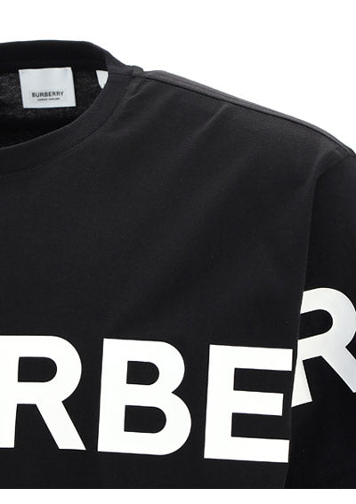 Horseferry Print Cotton Oversized T-shirt - Black/White