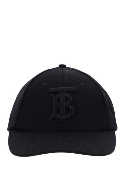 Monogram Motif Cotton Gabardine Baseball Cap - Black