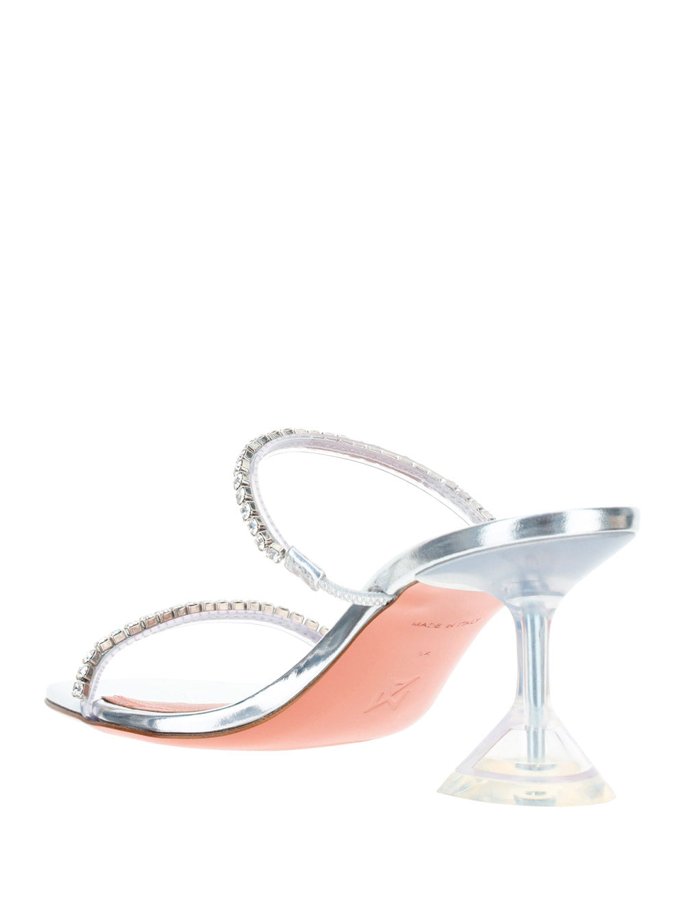 Gilda Metallic Crystal Sandals 70mm - Clear