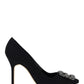 Hangisi 105 Velvet Pumps - Black