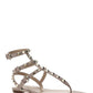 Rockstud Calfskin Flat Flip-Flop Sandal - Poudre