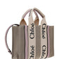 Small Woody Tote Bag - Beige / Pink