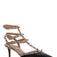 Rockstud Caged Pump 65mm - Black / Nude.