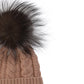 Beanie With Pom Pom - Blush Pink