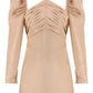 Taffeta Mini Dress -Taupe