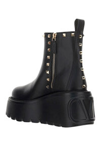 Uniqueform Calfskin Ankle Boot 85mm - Black