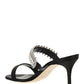 Sako Satin 70 Sandals - Black