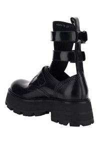 Rave Buckle Boot - Black / Silver
