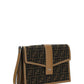 FF Fabric Clutch - Brown