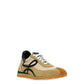 Flow Runner Sneakers in Nylon and Suede - Gold/Black