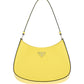 Prada Cleo Brushed Leather Shoulder Bag - Yellow.