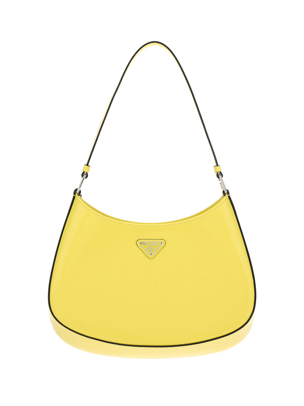 Prada Cleo Brushed Leather Shoulder Bag - Yellow.
