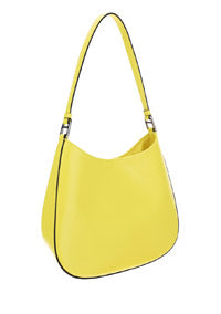 Prada Cleo Brushed Leather Shoulder Bag - Yellow.