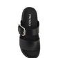 Strap Sandal with Buckle - Black