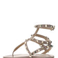 Rockstud Calfskin Flat Flip-Flop Sandal - Poudre