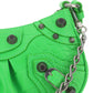 Le Cagole Mini Purse With Chain Crocodile Embossed - Green