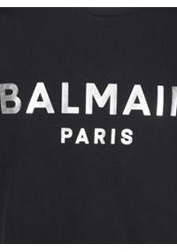 Cotton T-shirt With Paris Logo Print - Black / Silver