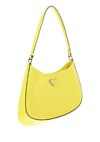 Prada Cleo Brushed Leather Shoulder Bag - Yellow.
