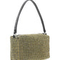 Heiress Medium Pouch in Rhinestone Mesh - Yellow