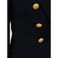 Wool Double-Breasted Jacket - Navy.