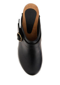 Titya Leather Clogs - Black