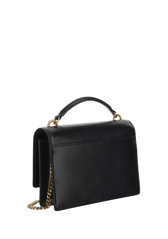 Sunset Chain Bag In Smooth Leather - Black
