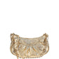 Le Cagole Mini Purse With Chain Metallized With Rhinestones - Golden