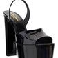Jodie Platform Sandals In Patent Leather - Black