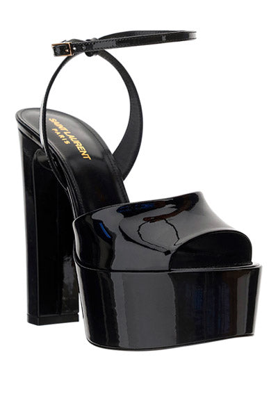 Jodie Platform Sandals In Patent Leather - Black