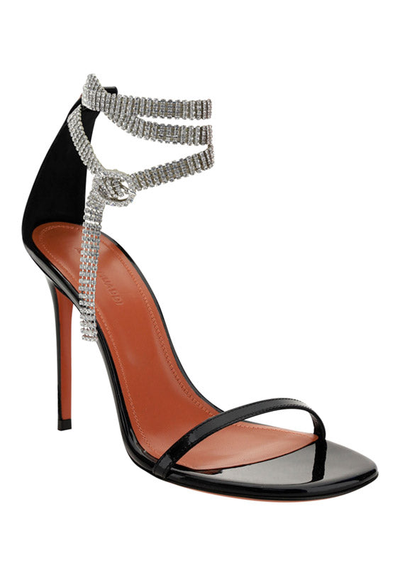 Giorgia Crystal Sandals - Black
