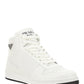 Leather High-Top Sneakers - White
