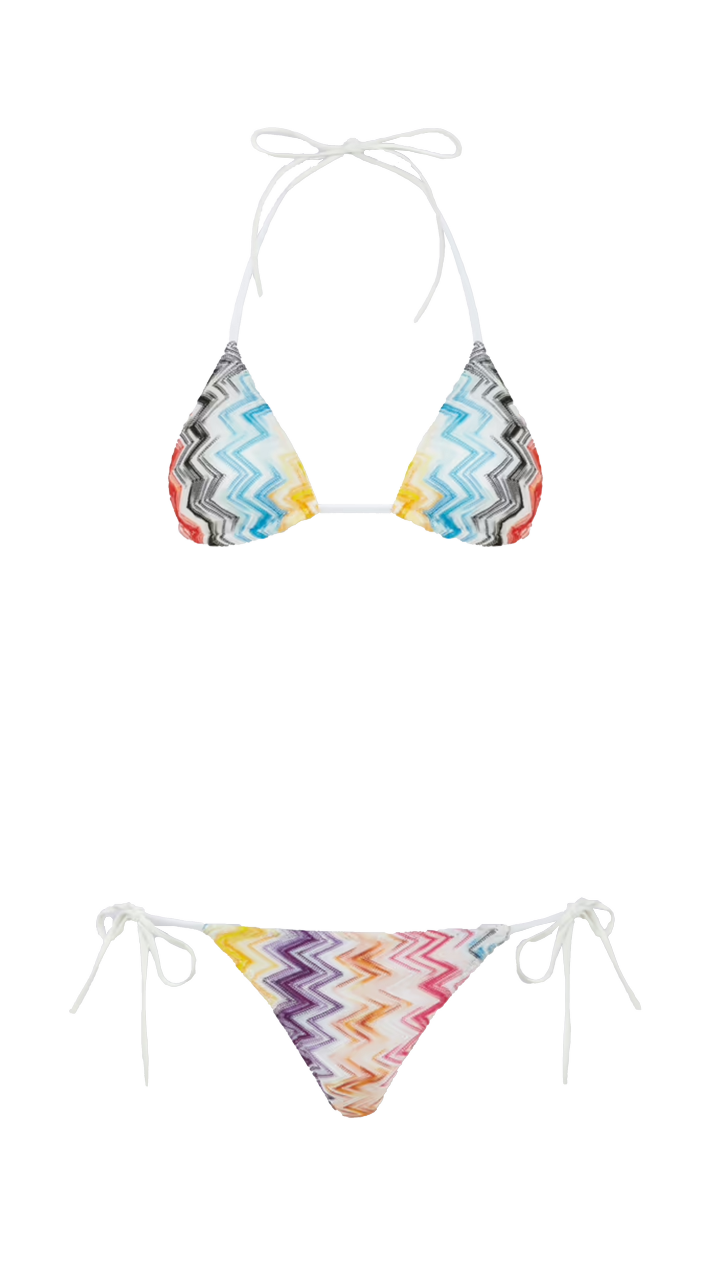 Zigzag Viscose Blend Bikini - Multi