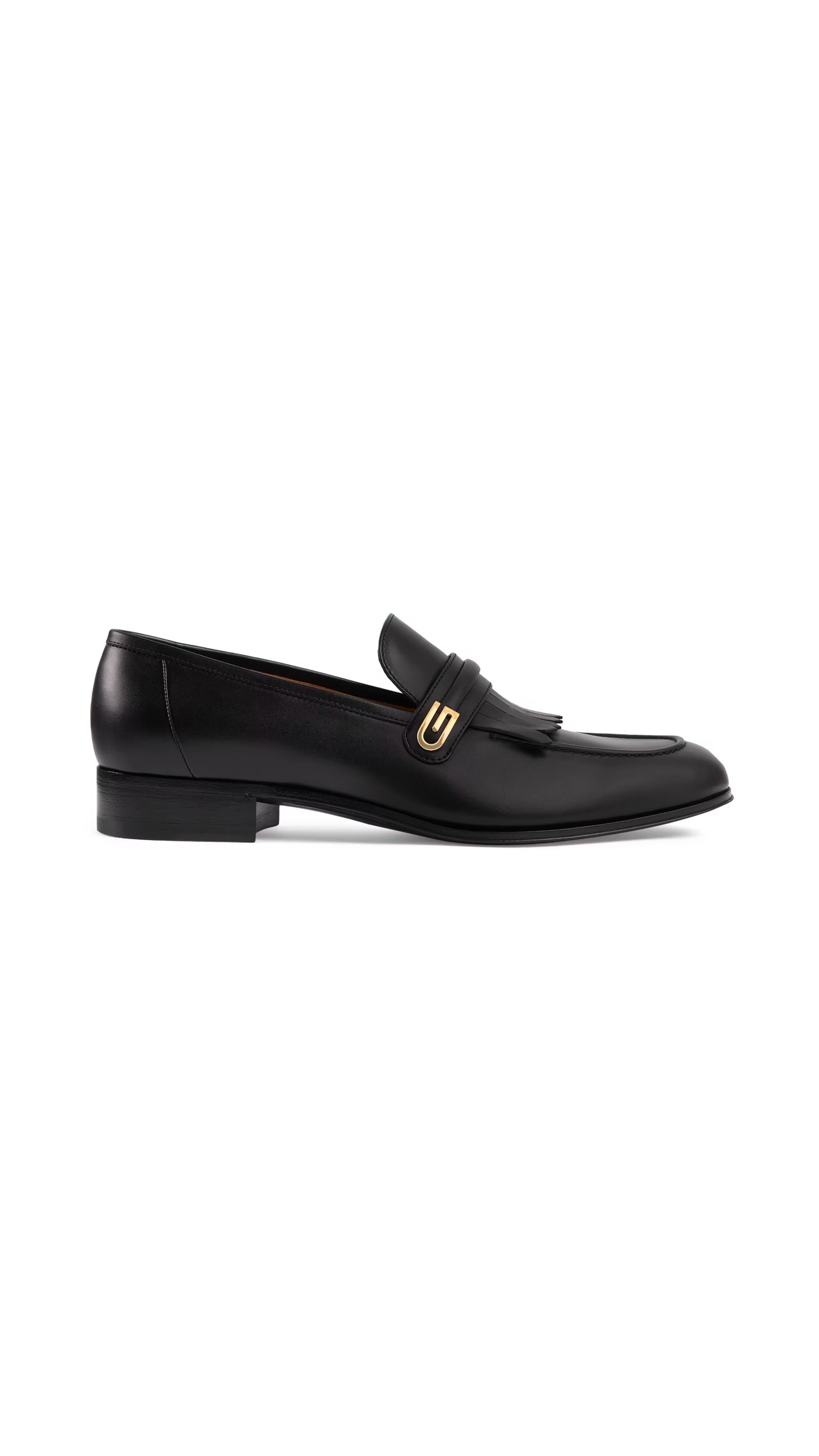 Men's Loafer with Mirrored G - Black