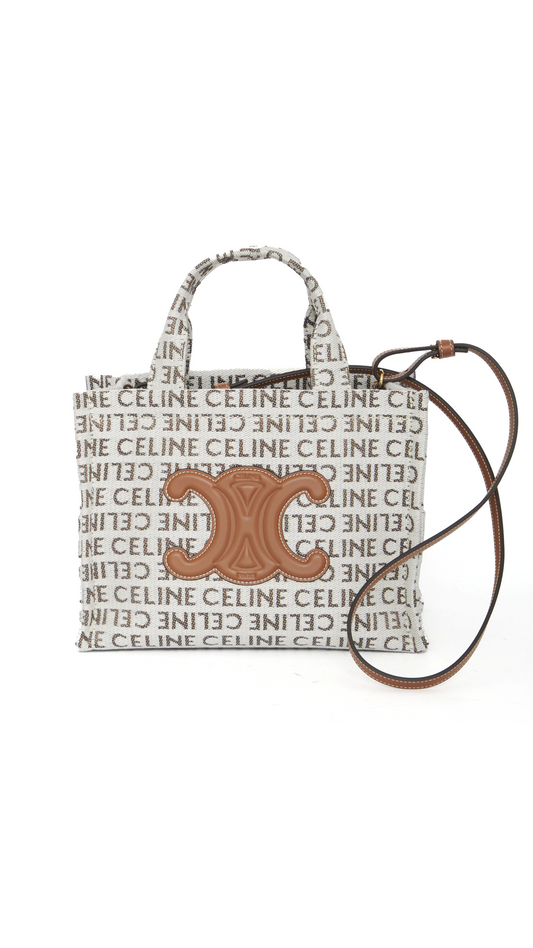 Small Cabas Thais in Celine All-over Textile - Natural/Tan