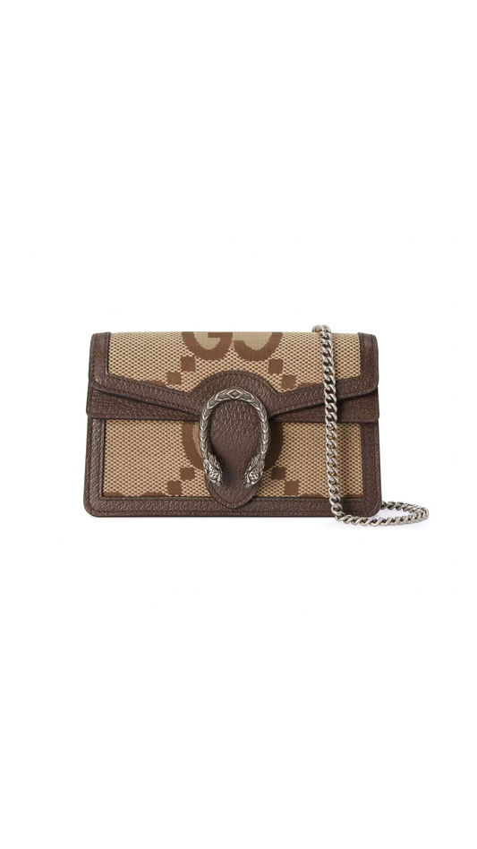 Dionysus Jumbo GG Super Mini Bag - Camel/Ebony