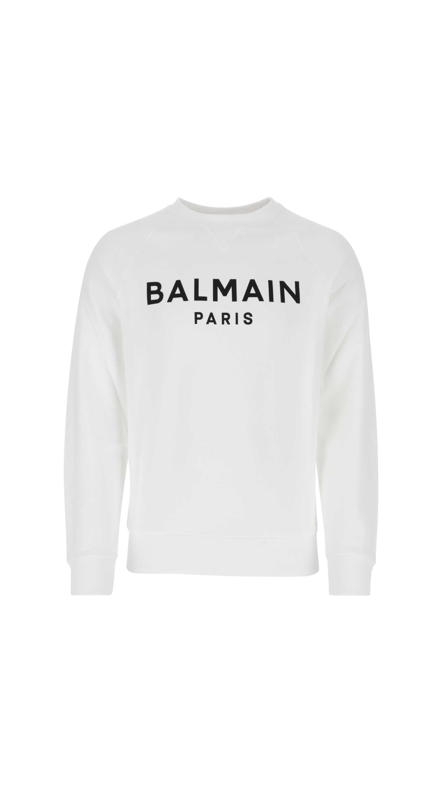 Cotton Printed Logo Sweatshirt - White