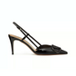 Vlogo Signature Patent Leather Slingback Pump 80MM - Black