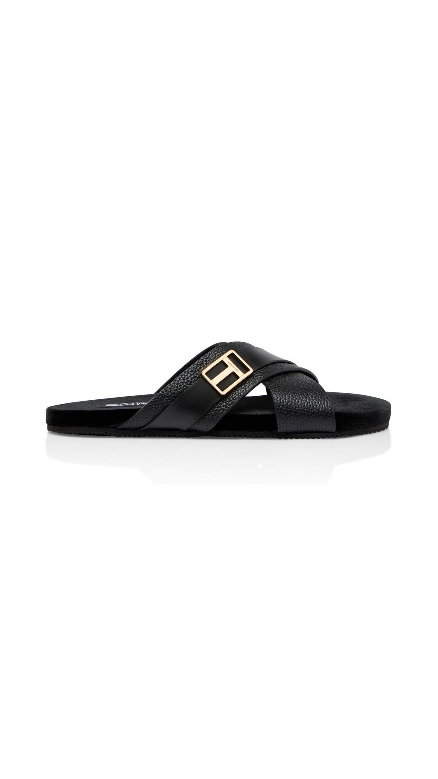 Buttery Large Grain Wicklow Slider - Black