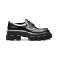 Monolith Nuanced Brushed Leather Loafers - Black