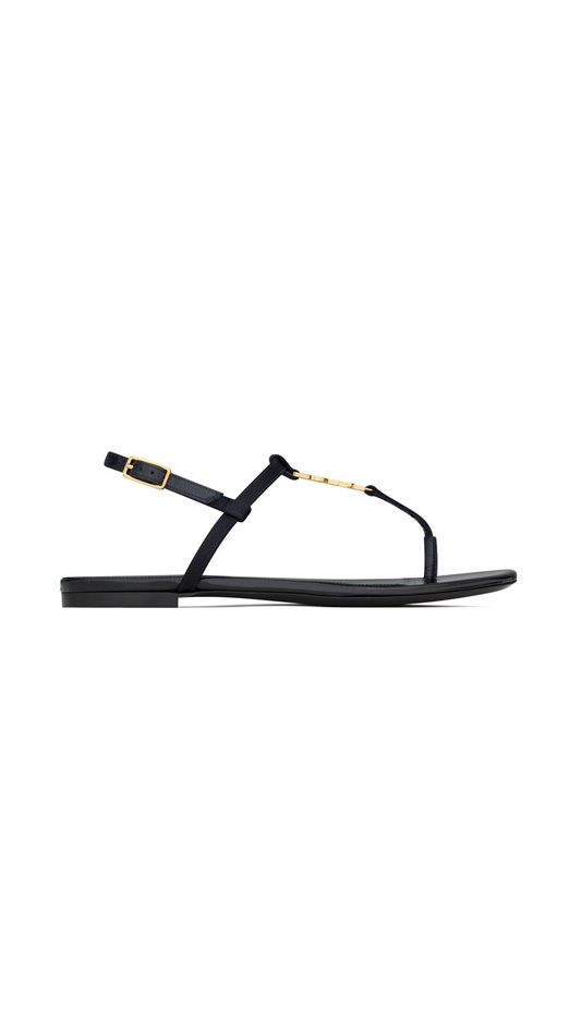 Cassandra Sandals in Silk Satin - Patriot Navy