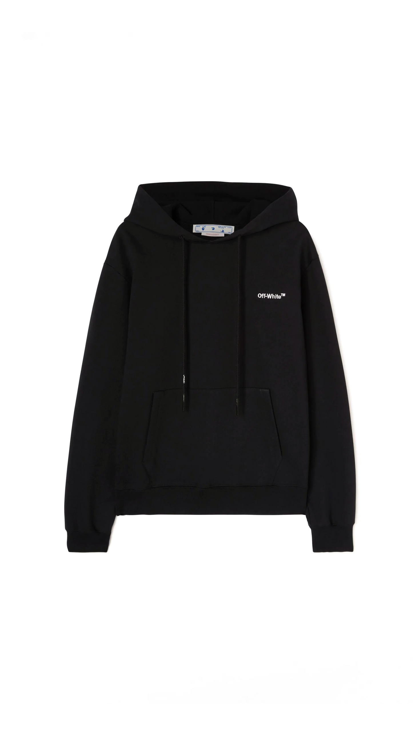Helvetica Slim Hoodie - Black