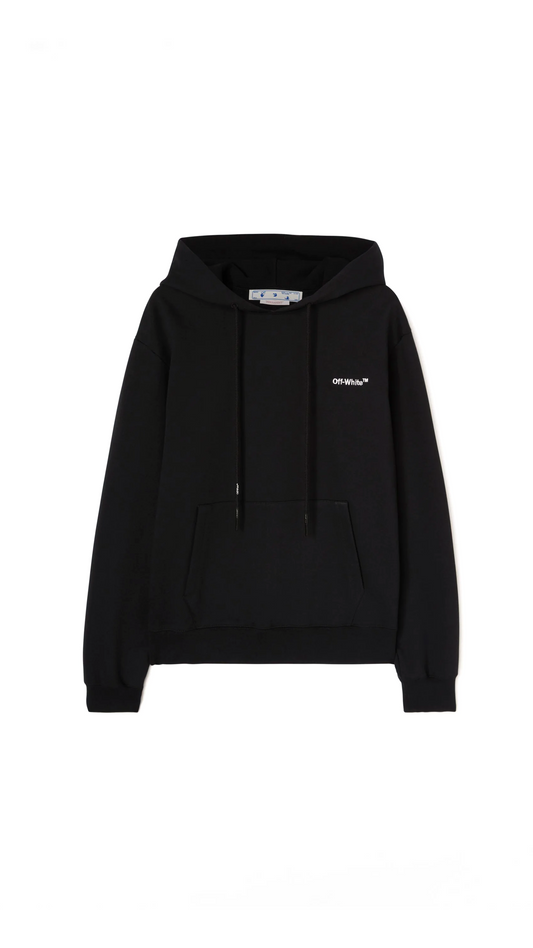 Helvetica Slim Hoodie - Black