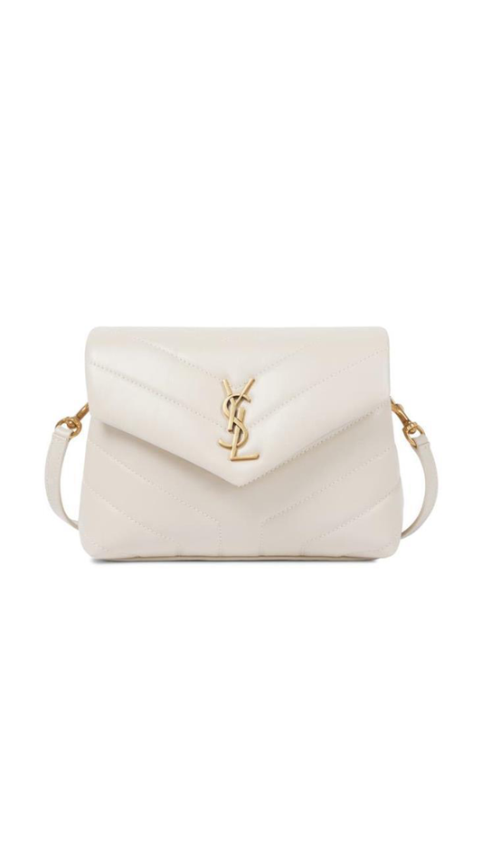 Loulou Toy Strap Bag in Matelassé "Y" Leather - Blanc Vintage